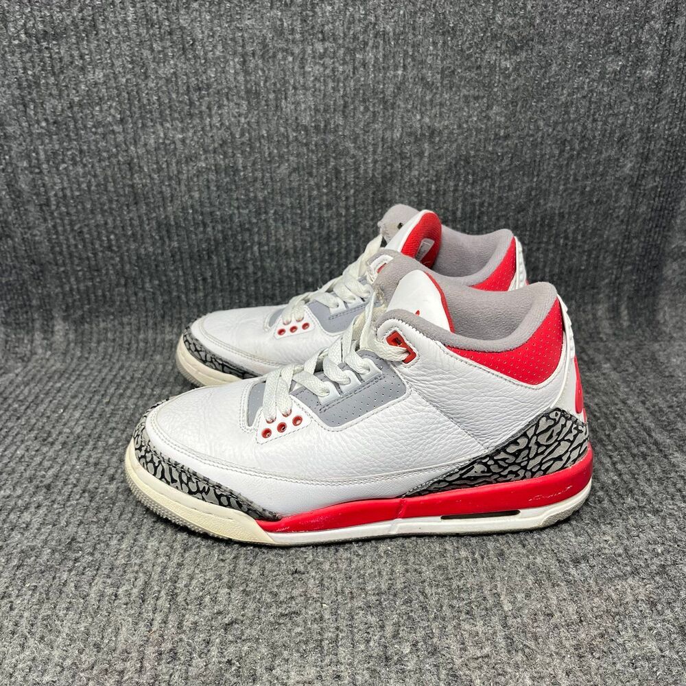 Nike Air Jordan 3 Retro Fire Red White Black Women’s 8 (6.5Y) DM0967-160 - Picture 3 of 8